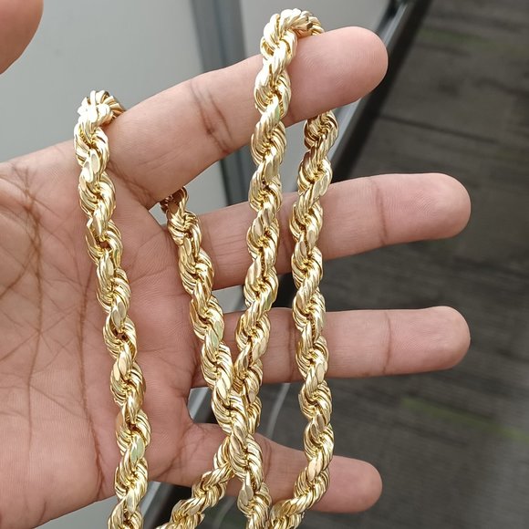 10kt real gold rope chain 20 inches